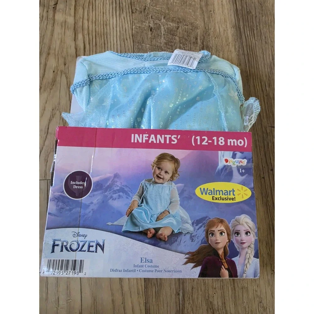 NEW Disney Frozen Princess Elsa Baby, Dress Up Costume Infant 12-18M Halloween